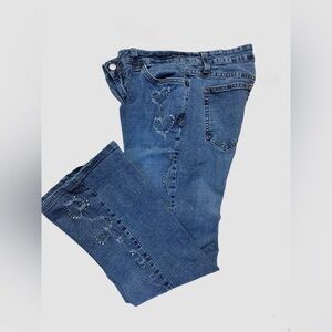 Mu Jeans Authentic Dugarees Heart Jeans - size 12